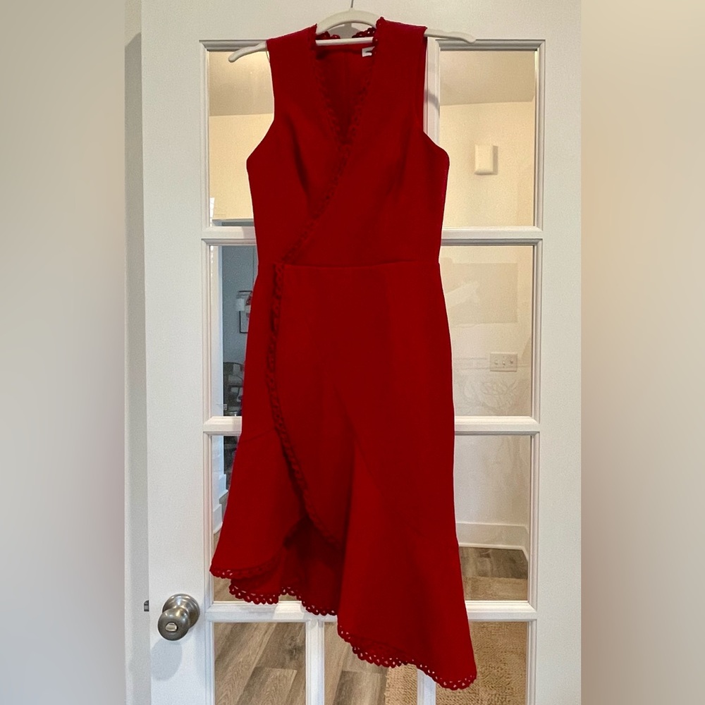 Red Crepe Dress